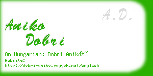 aniko dobri business card